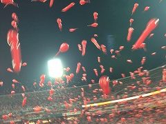 マツダスタジアムでの風船飛ばし