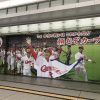 広島駅新幹線口のカープパネルがCS突破を応援する内容に変更されました！