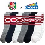 「SOCCO」とカープのコラボソックスが登場！色は3色で「C」ロゴと「Carp」ロゴの2種類