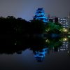医療関係者の方々への敬意と感謝の気持ちを込め広島城が「ブルーライトアップ」
